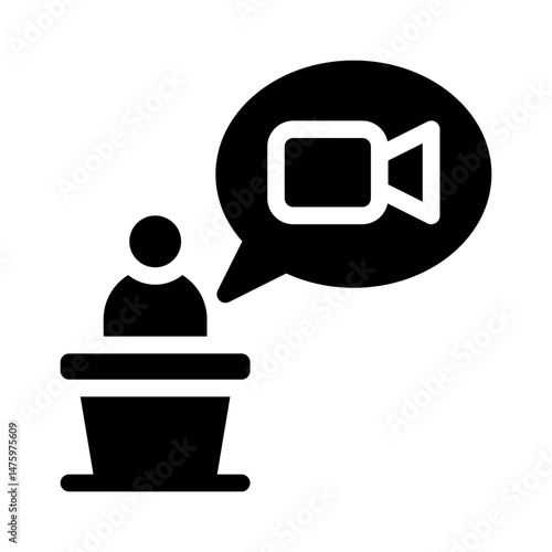 video call glyph icon
