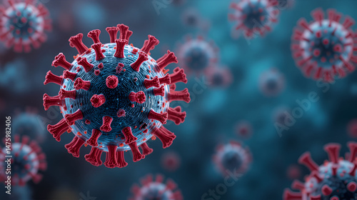 Adeno-associated virus background. AAV virus genome causing adenoviral pneumonia, arthritis, bronchitis, hepatitis, cystitis. Adenovirus transmission, replication, treatments. Virus banner, medical 3D