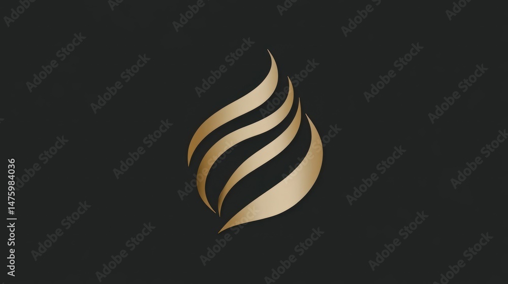 Elegant Golden Abstract Design on Dark Background: A Luxurious Minimalist Graphic Elegant Golden Abstract Design on Dark Background: A Luxurious Minimalist Graphic