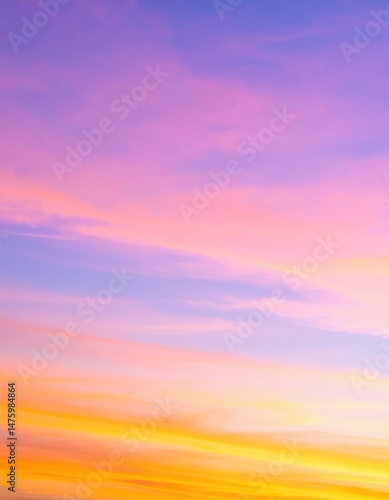 Wallpaper Mural A vibrant sunset sky painted with hues of orange, pink, and purple, scattered clouds reflecting the warm light, creating a breathtaking natural canvas. Torontodigital.ca