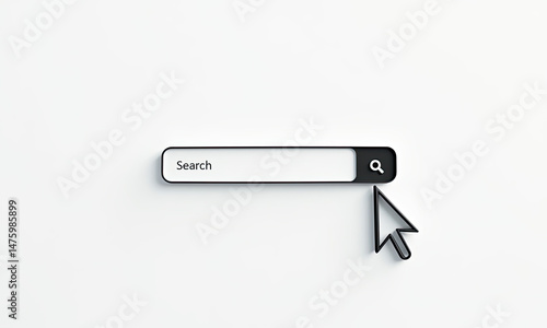 Search Bar Cursor Web Interface - Minimalism