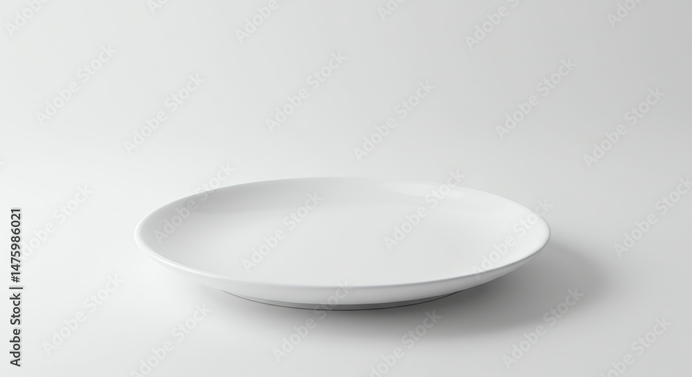 White Plate on White Background White Plate on White Background