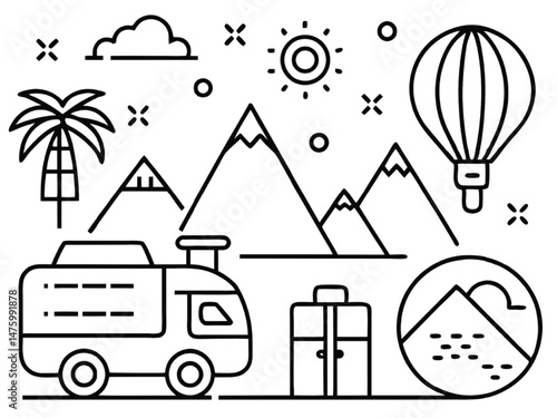 This combines the beach setting, the boat, and elements from the tags (like car, vintage, summer, travel, and icons) into a clear and descriptive image name Let me know if you'd like a more playful or