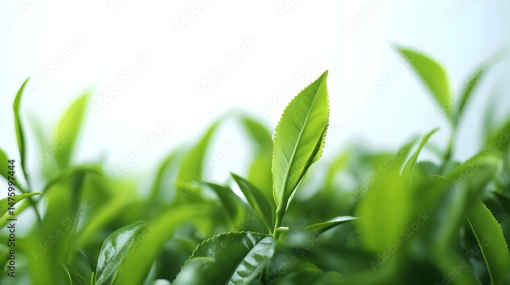 Fototapeta premium Lush Green Tea Leaves