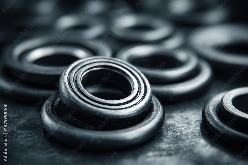 A collection of rubber O rings for sealing in hydraulic and pneumatic systems A collection of rubber O rings for sealing in hydraulic and pneumatic systems