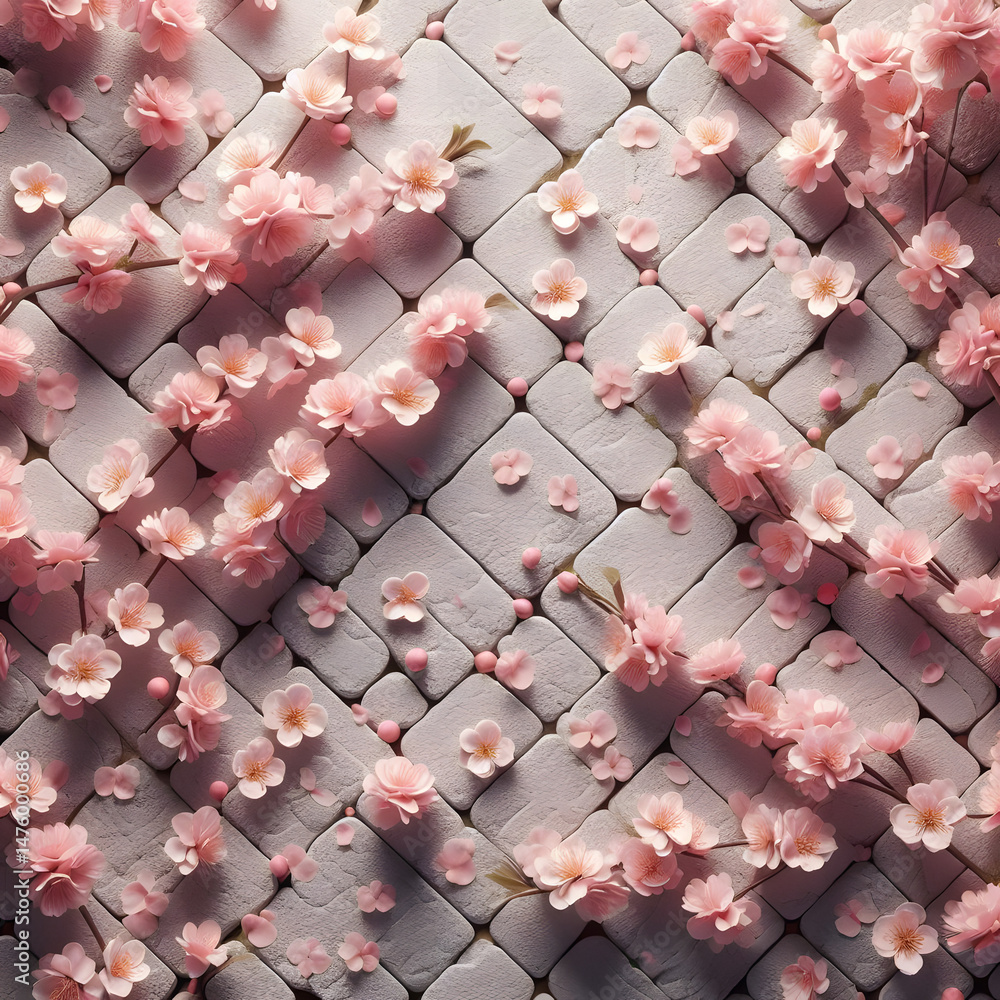 Fototapeta premium 3D Flower Mat 