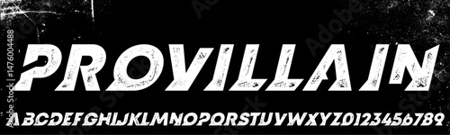 A Rustic Bold Alphabet with Unique and Modern Typeface on the Black Background,Grunge Typeface, Vector Illustration