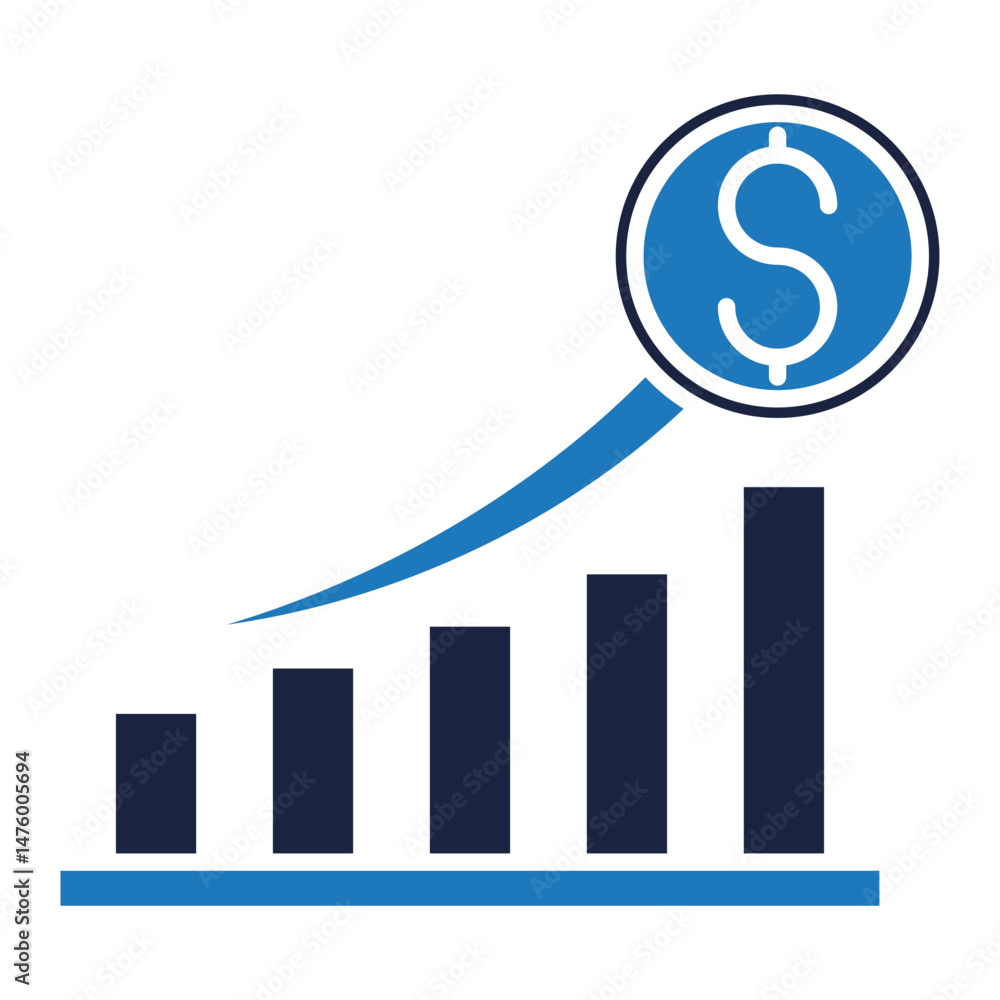 growth icon blue growth icon blue
