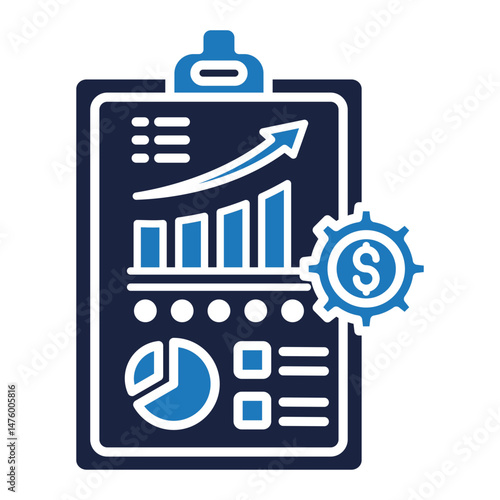 money flow icon blue