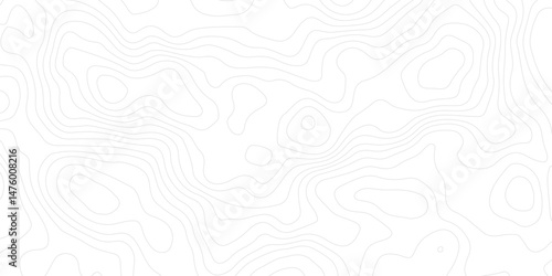 Abstract topography contour map line and modern wavy map line design, Paper texture imitation of a geographical map shades white background. Vector illustration. 