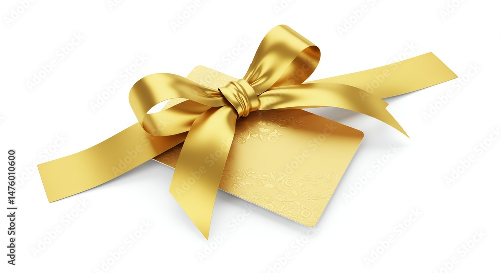 Gold Bow with Card Gold Bow with Card