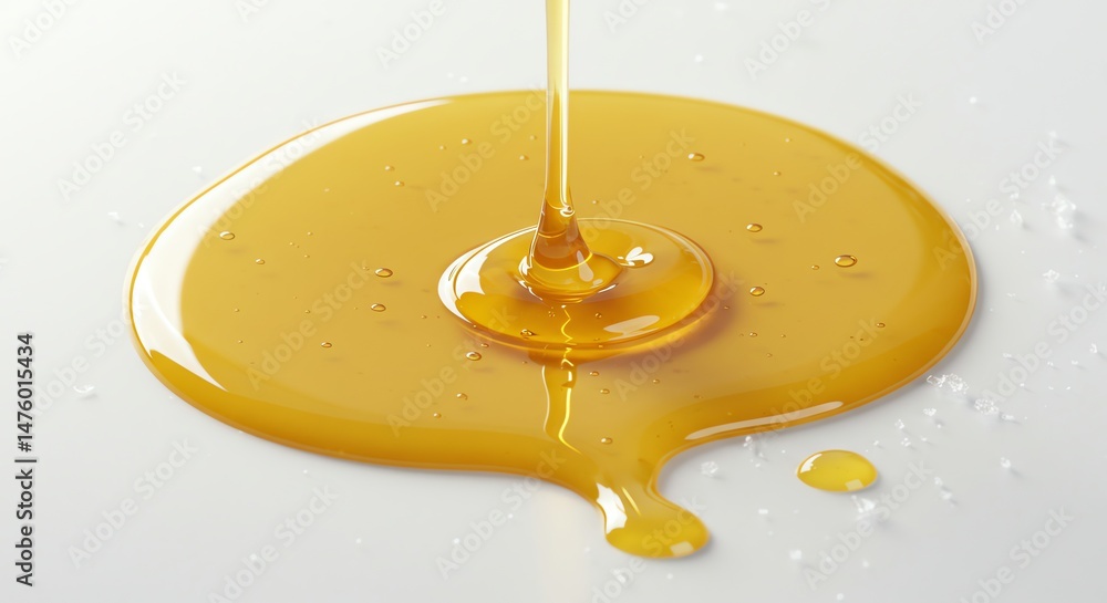 Honey Pouring on White Surface Honey Pouring on White Surface