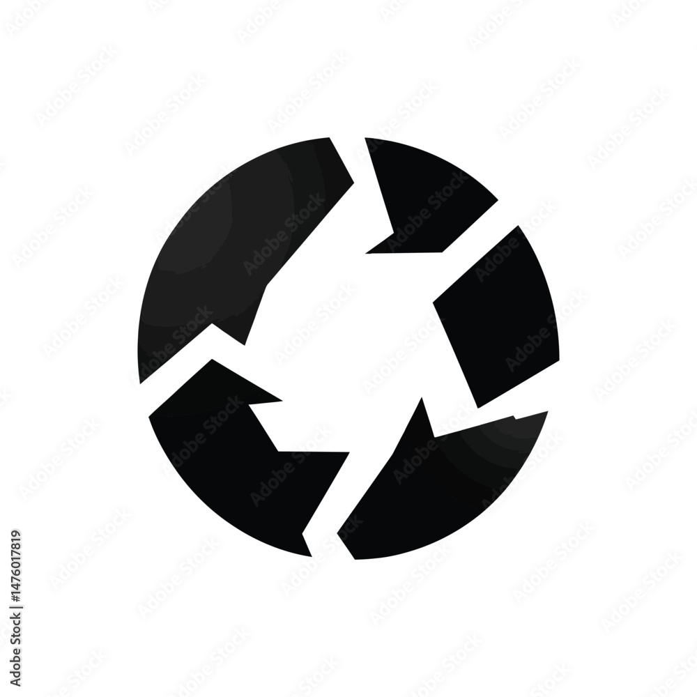 Recycle symbol icon. Flat illustration of recycle symbol vector icon for web Recycle symbol icon. Flat illustration of recycle symbol vector icon for web