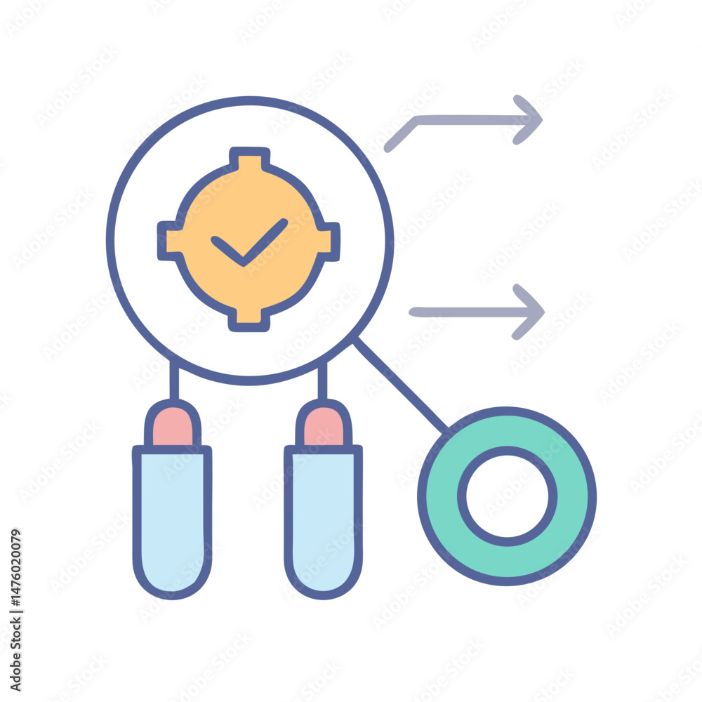 Obraz premium Task execution process illustration showing workflow steps and dependencies