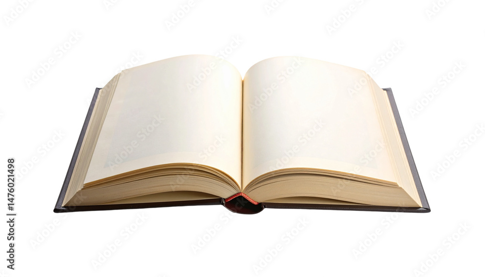 Open book with old paper pages on white background Open book with old paper pages on white background