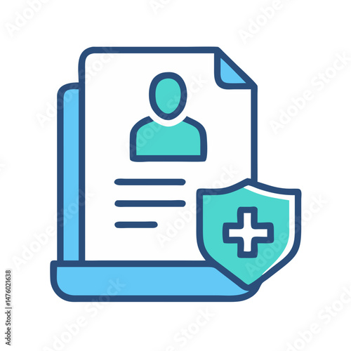 Protected health information on paper medical record file