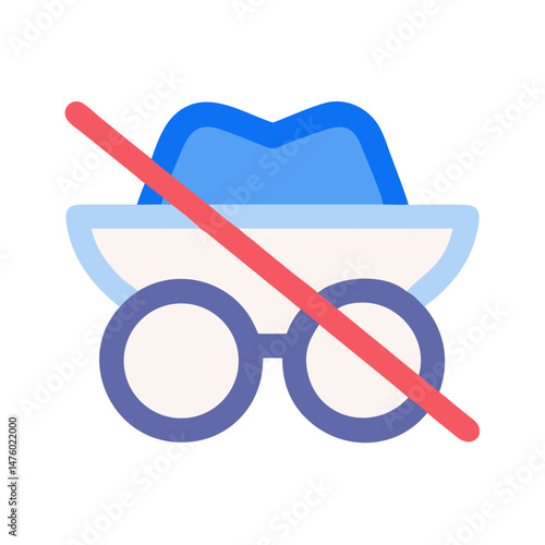 Symbol depicting an inability to see or hide something