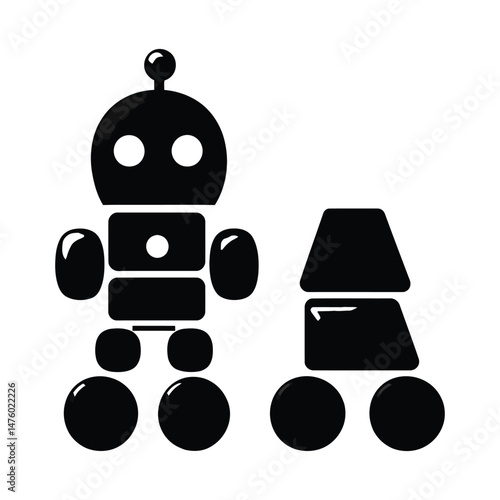 robot icon design, vector illustration eps10 graphic flat style