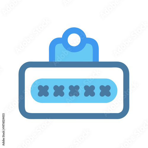 Password or pin code on security access terminal vector