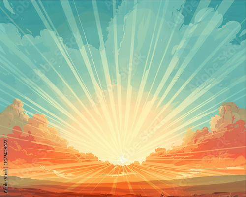 sunset in the desert