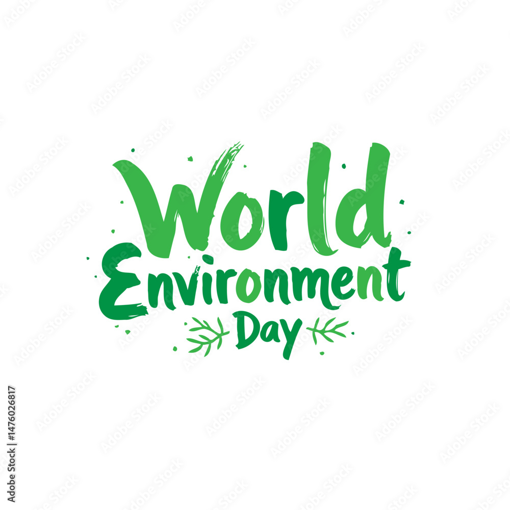 Fototapeta premium Vibrant lettering promotes environmental awareness for global sustainability campaign