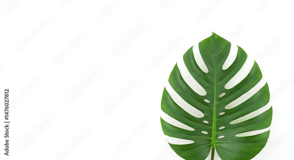 Monstera Leaf on White Background Monstera Leaf on White Background