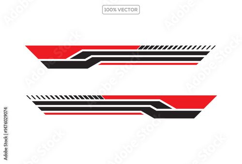 Car side sticker design. Vehicle vector Decal Stripes for the both parts template. Suitable for printing or cutting,Racing Rally Stripes,Auto Racing