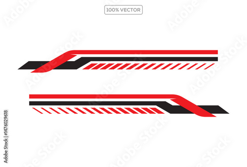 Car side sticker design. Vehicle vector Decal Stripes for the both parts template. Suitable for printing or cutting,Racing Rally