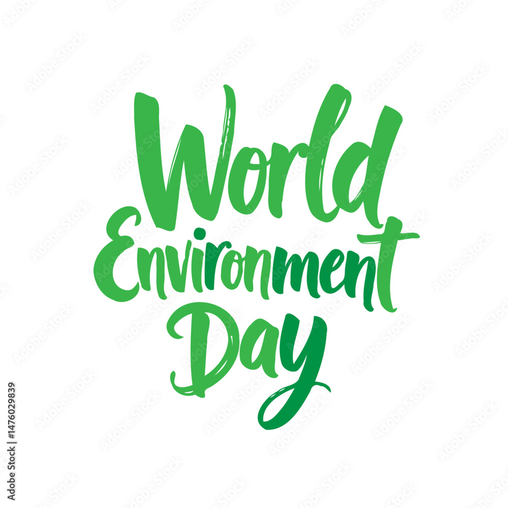 Fototapeta premium Calligraphic design celebrating world environment day with nature themed lettering
