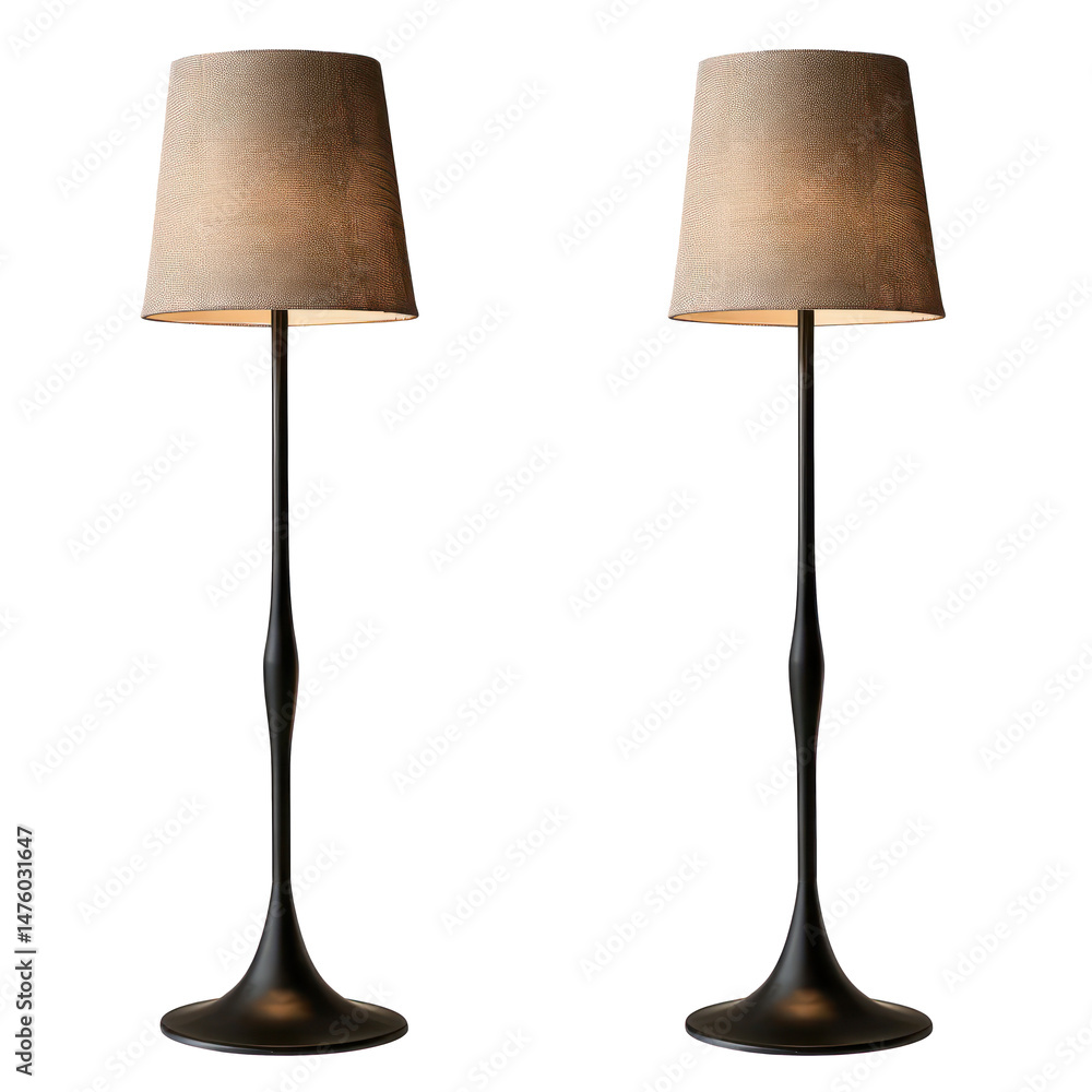 Obraz premium Modern Lamps side view full length isolate on white background,