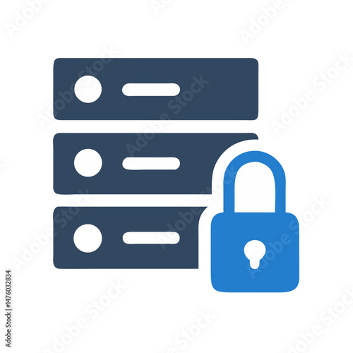 Secure data server with padlock ensuring data privacy