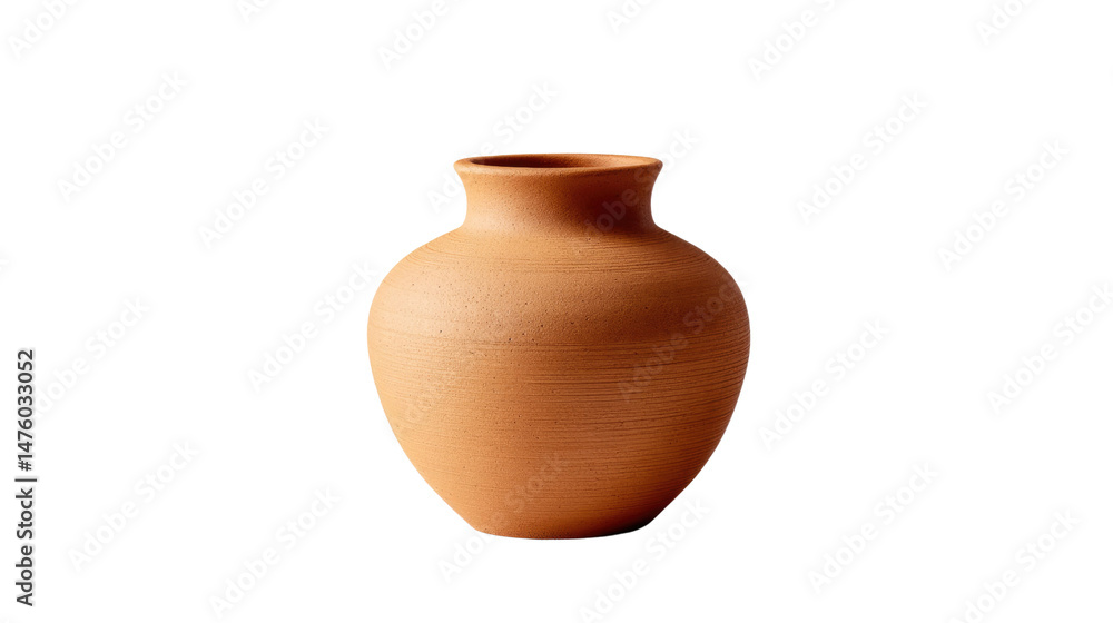 Clay Vessel: A simple, elegant terracotta pot stands alone, its earthy tones and classic form evoking a sense of history, and rustic beauty. Clay Vessel: A simple, elegant terracotta pot stands alone, its earthy tones and classic form evoking a sense of history, and rustic beauty.