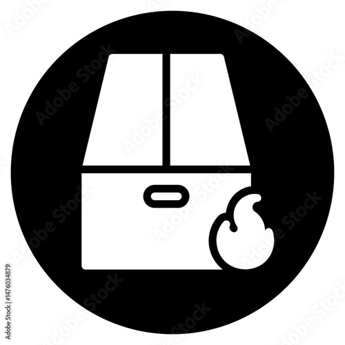 flame glyph icon