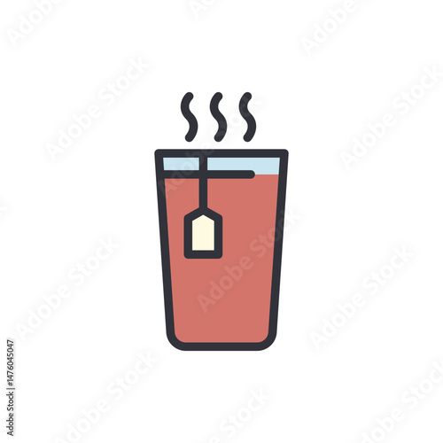 Aromatic Beverage Illustration Of Hot Tea Served In A Glass Cup