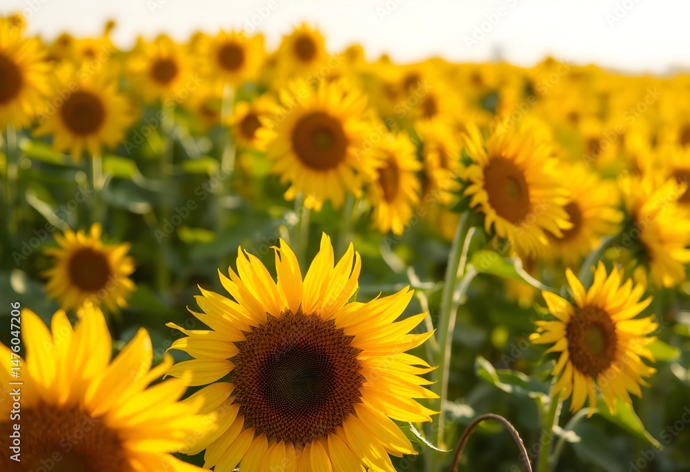 Vibrant Field of Sunflowers in Bloom Vibrant Field of Sunflowers in Bloom