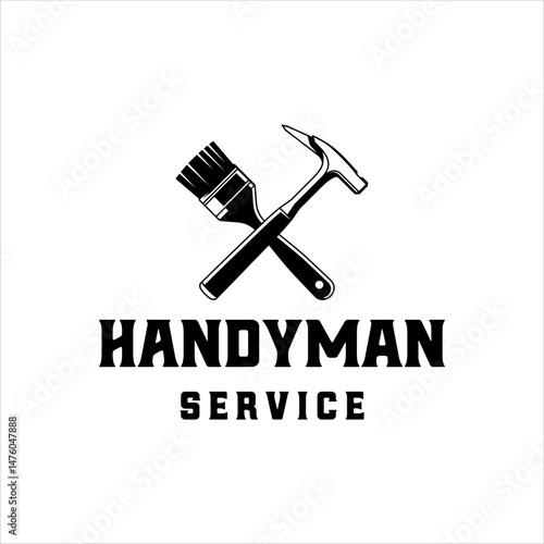 Handyman service logo with classic style design