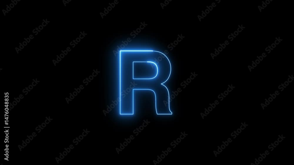 Glowing letter R uppercase font neon light animation, Animated neon alphabet symbol R on black background, Letter R Neon Futuristic Effect, Trendy Glow Lighting, 4K Video Animation
Glowing letter R uppercase font neon light animation, Animated neon alphabet symbol R on black background, Letter R Neon Futuristic Effect, Trendy Glow Lighting, 4K Video Animation