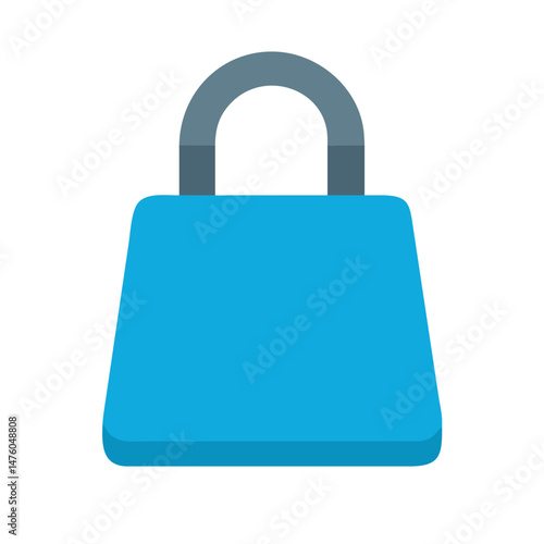 Blue padlock icon on a black background security symbol