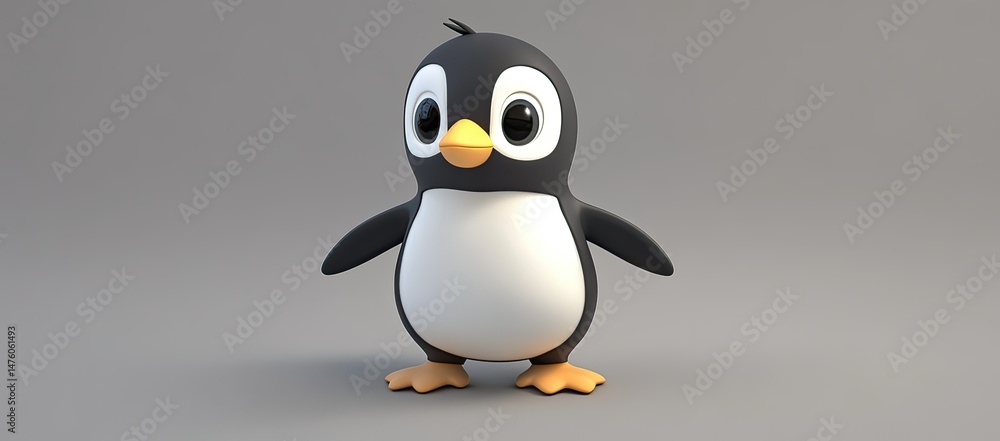 Fototapeta premium Cute Cartoon Penguin.