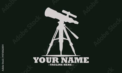 Teleskop icon. Teleskop illustration vector design and teleskop flat logo design icon