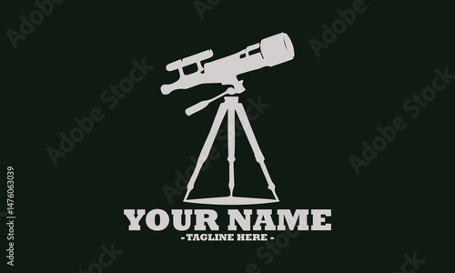 Teleskop icon. Teleskop illustration vector design and teleskop flat logo design icon
