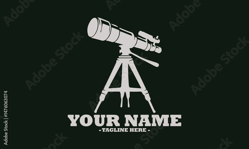 Teleskop icon. Teleskop illustration vector design and teleskop flat logo design icon