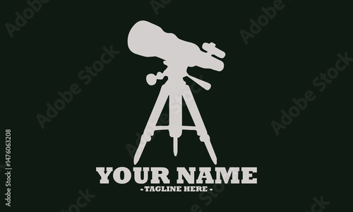 Teleskop icon. Teleskop illustration vector design and teleskop flat logo design icon