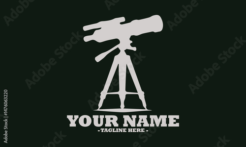Teleskop icon. Teleskop illustration vector design and teleskop flat logo design icon