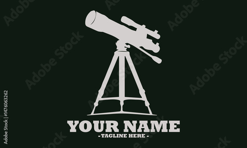 Teleskop icon. Teleskop illustration vector design and teleskop flat logo design icon