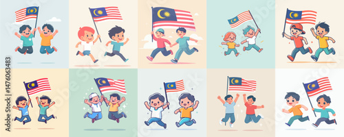 collection of people celebrating Malaysian independent day