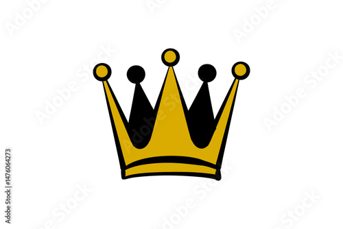 simple crown icon illustration