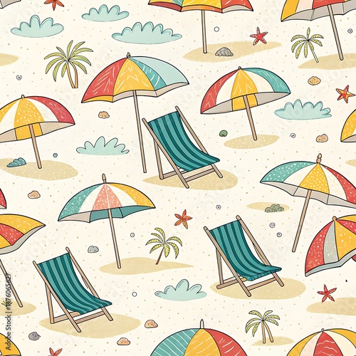 beach seamless pattern