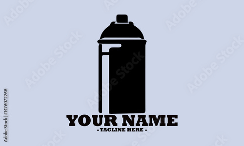 spray paint can illustration vector icon and spray paint can illustration in graffiti stencil vector logo design