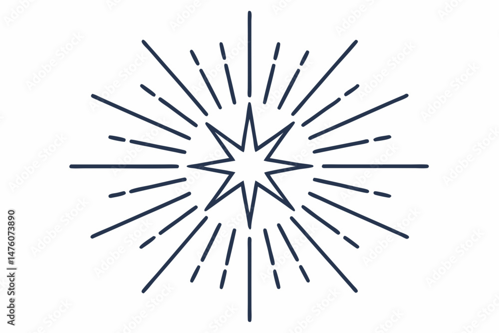 Obraz premium simple starburst icon